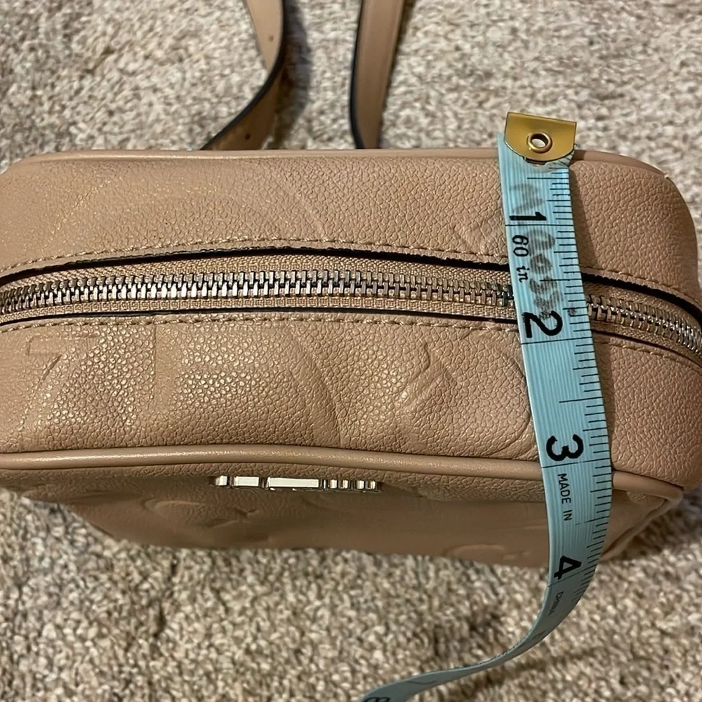 Guess Women Light Pink Printed Campos Mini Crossbody Sling Bag